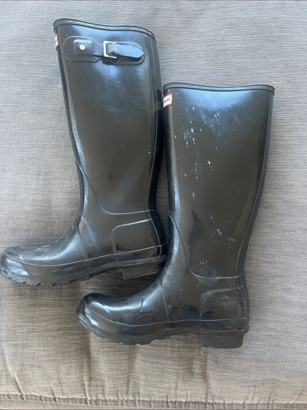 Women’s Hunter Black Tall Rain Boots - Classic Waterproof Work Boots